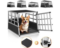Cadoca Honden Transportbox M – Aluminium – 70x54x51cm Afsluitbaar