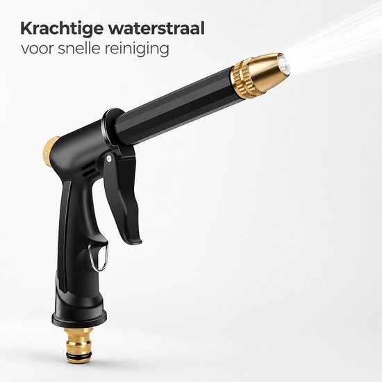 BukkitBow - Hogedruk Tuinslang Spuitpistool - Waterpistool Reiniger - Tuinspuit - Zwart van BukkitBow — afbeelding 3