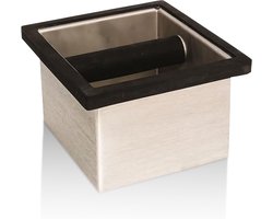 Koffiedik Bak - Koffiedik Container - Espresso Bereiding - Heavy Duty Roestvrij Staal - 17.6 x 16.1 x 10.1 cm