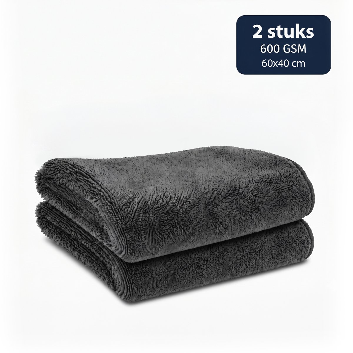 Liviahome 2 stuks badkamer droogdoek antraciet