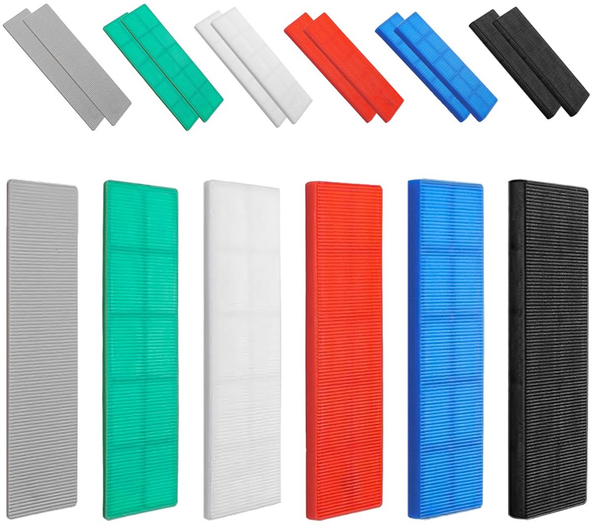 Onderlegplaten Kunststof - Compensatieplaatjes Set - Ramen Deuren Uitlijnen - Herbruikbaar Waterdicht - 72 Stuks 28x100mm - Mix Kleuren