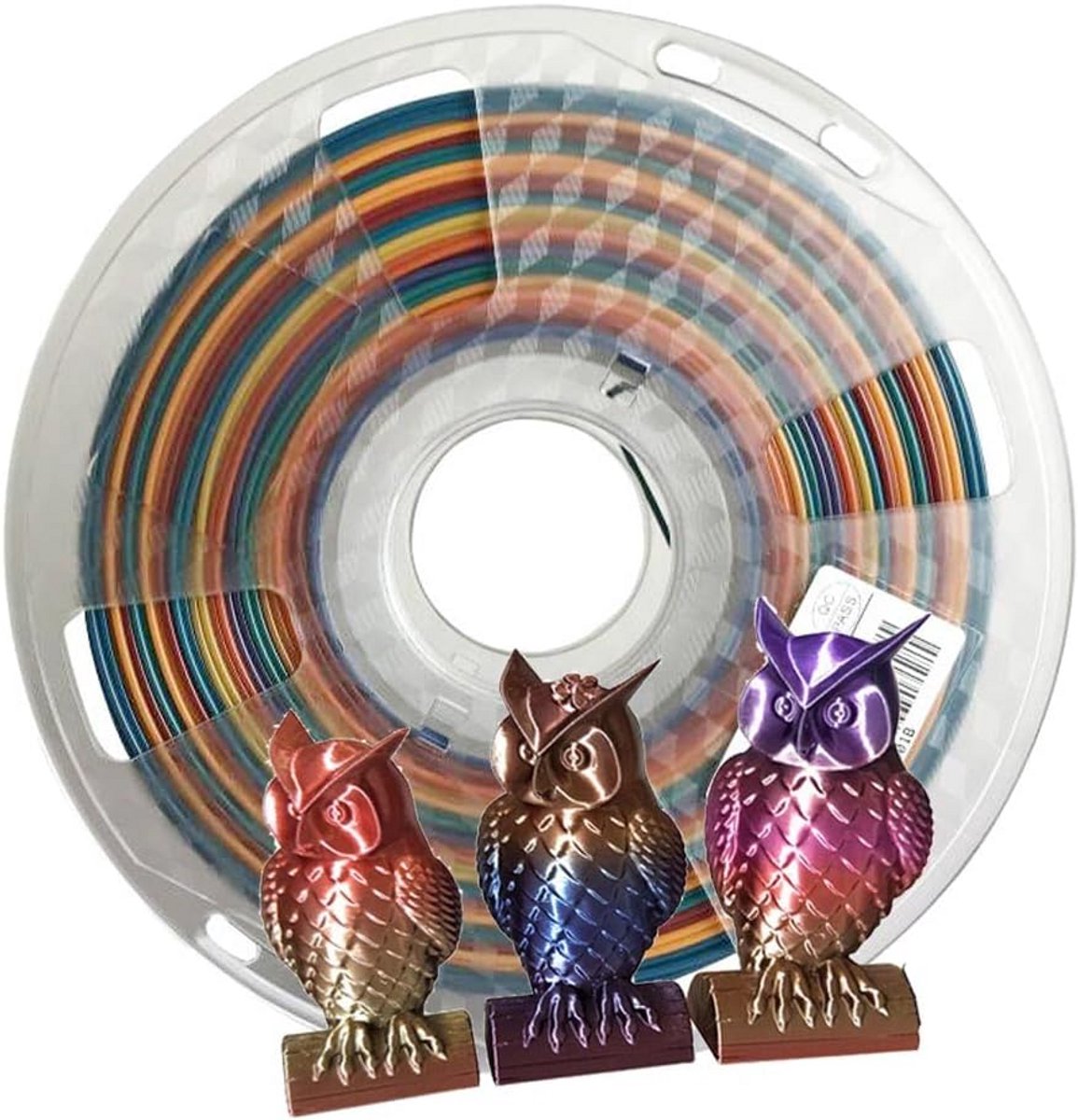 Zijde PLA Filament - Kleurverloop Draad - 3D Prints Maken - Snelle Kleurwisseling - 1KG - Veelkleurig