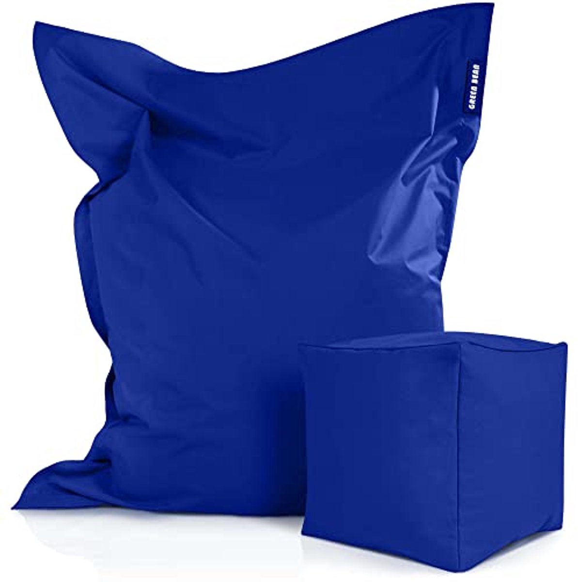 Zitzak Set - Lounge Kussen Poef - Ontspannen Zitten - XXL Formaat Inclusief - 140x180 cm - Blauw