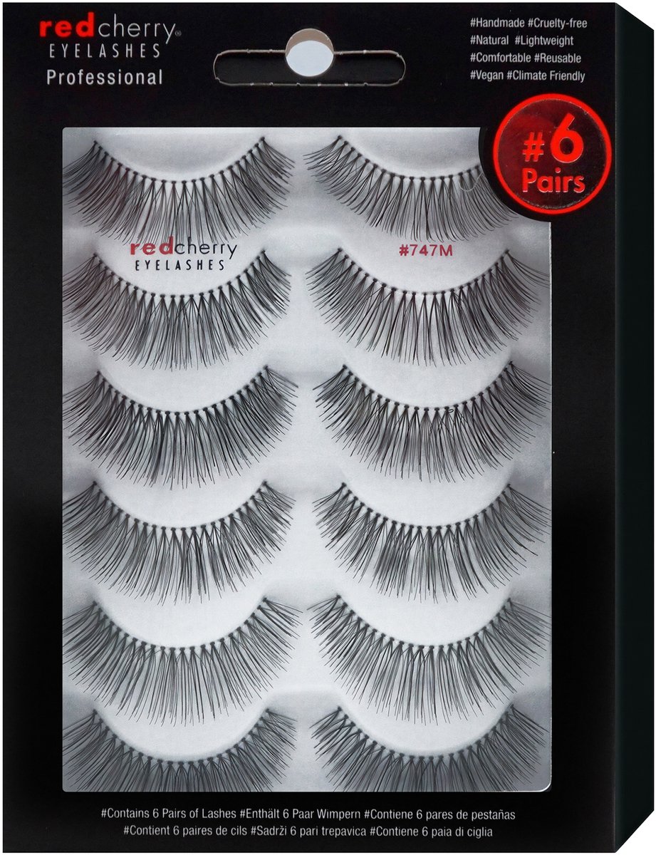 Red Cherry Eyelashes Bandwimpern 747 M - 6 Pairs