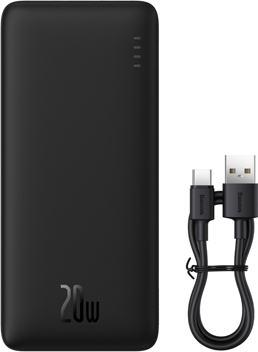 Baseus Airpow 20.000 mAh Powerbank Fast Charge 20W Zwart