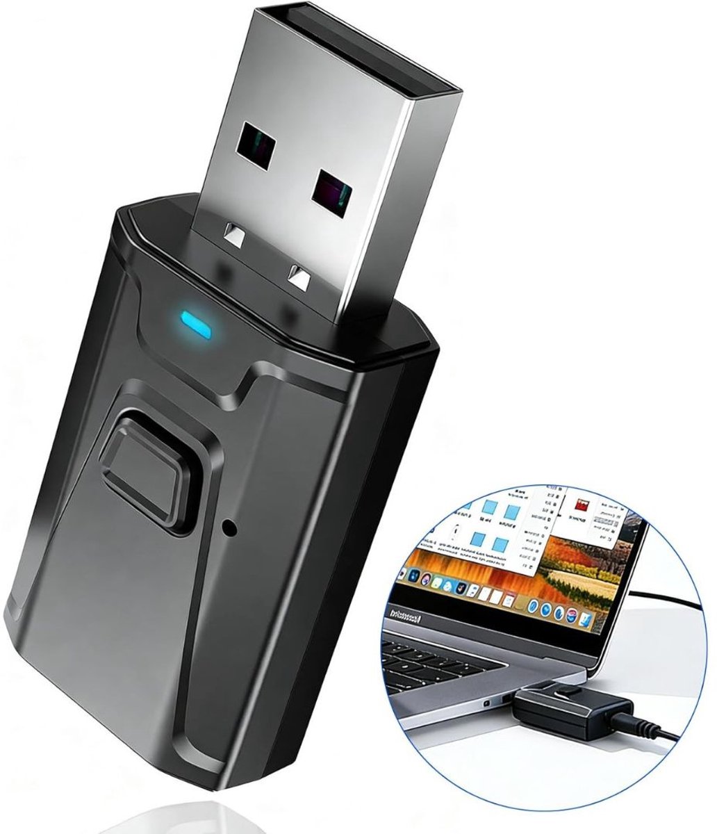 Bluetooth Zender Ontvanger - Audio Adapter - Draadloos Streamen -Zwart