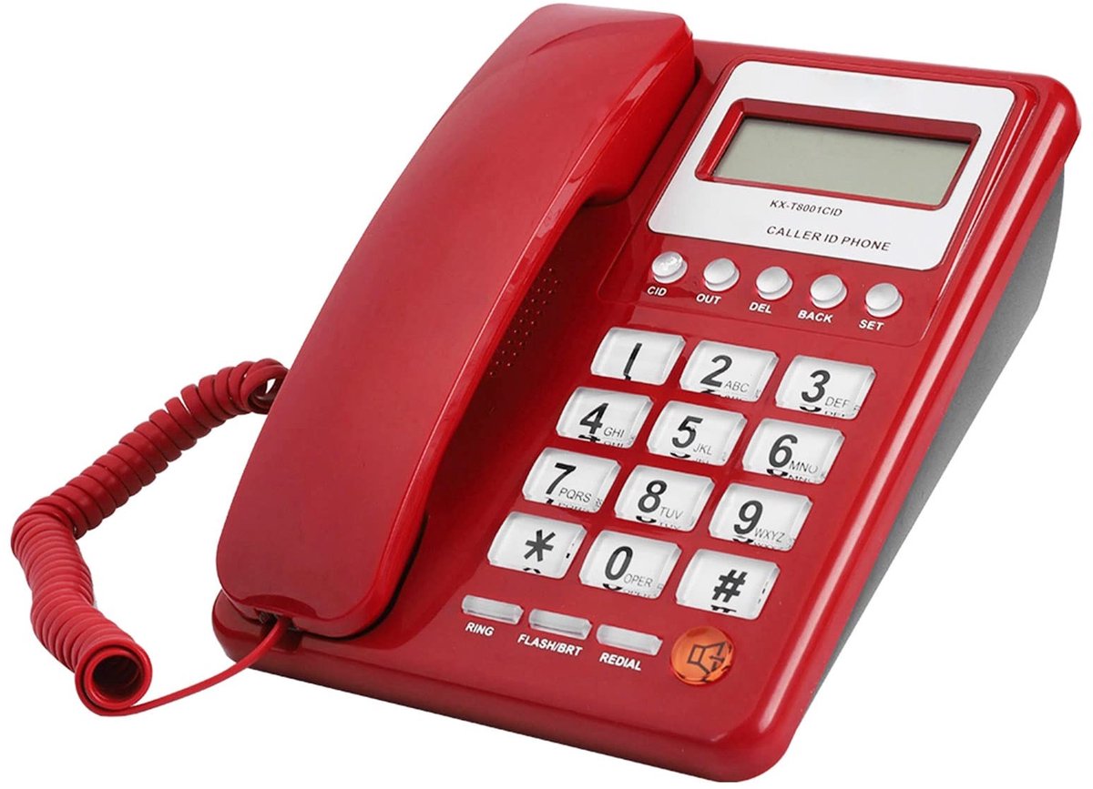 Dailygoods- Huistelefoon met Nummerweergave - Bedrade Telefoon - Realtime Datum/Wekweergave - Herhaalfunctie - Dual Mode - Schokbestendig