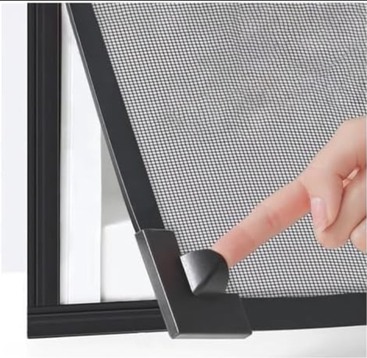 VHV Raamhor - Magnetische hor - Insectenhor voor raam - Eenvoudig te plaatsen - Voor slaapkamer woonkamer en woning - 50x80 cm Zwart