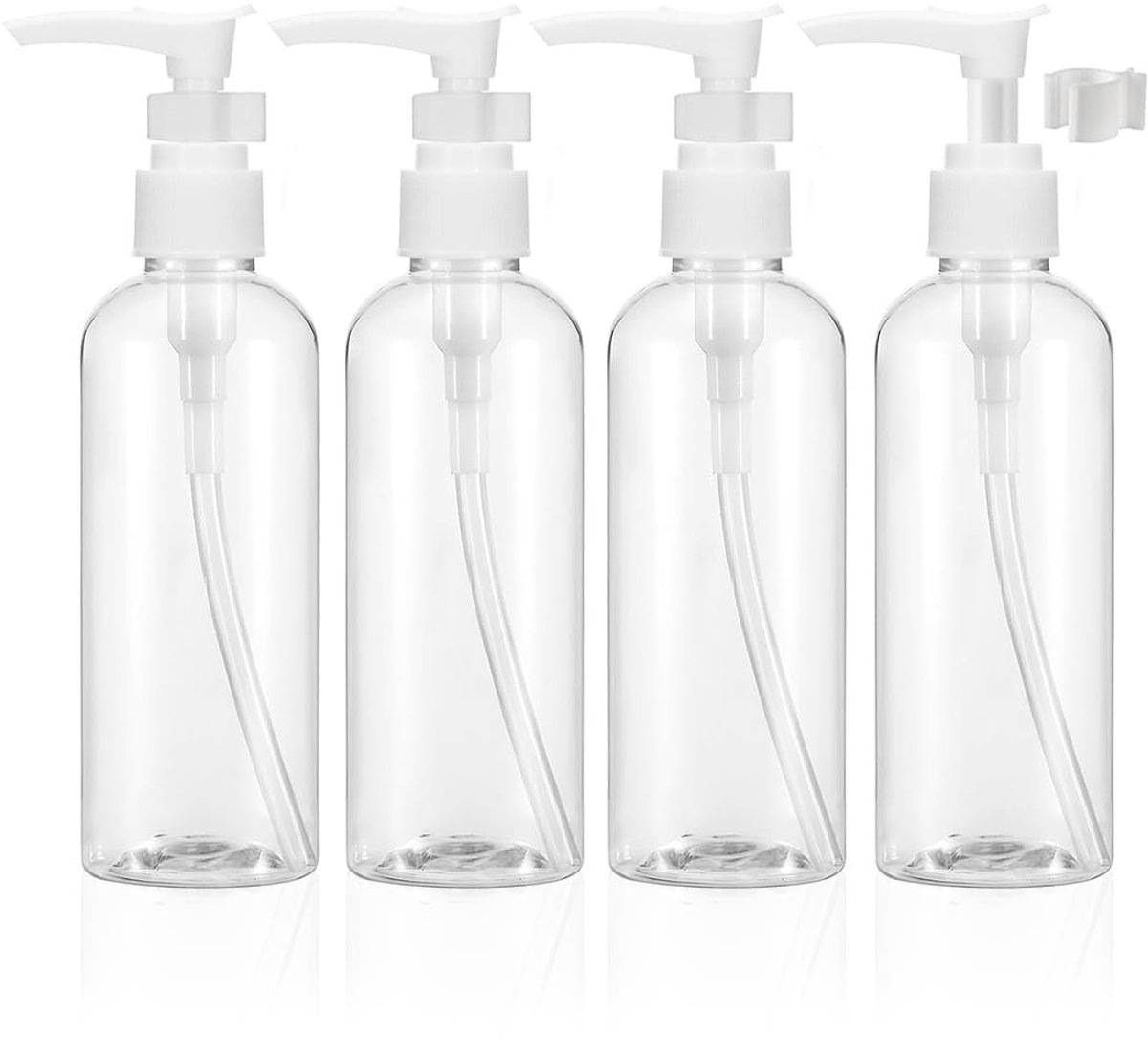 Dailygoods- Pompdispenser 100 ml - 4 Stuks - Transparante