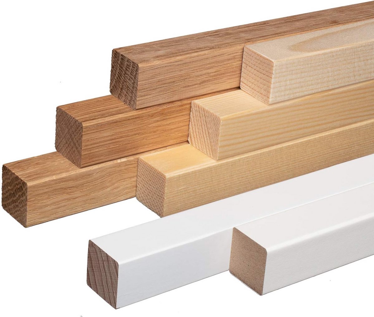 MDF Profielen - Houten Sierlijsten - Huis Opknappen - Klaar voor Gebruik - 20x20 mm - Eikenhout