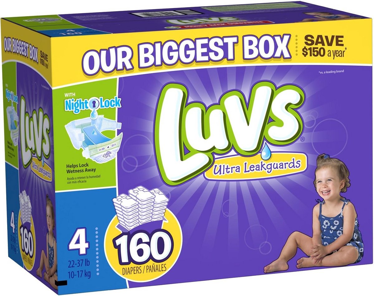 Baby luiers - Maat 4 - Baby verschonen - Wegwerp - 160 stuks - Wit