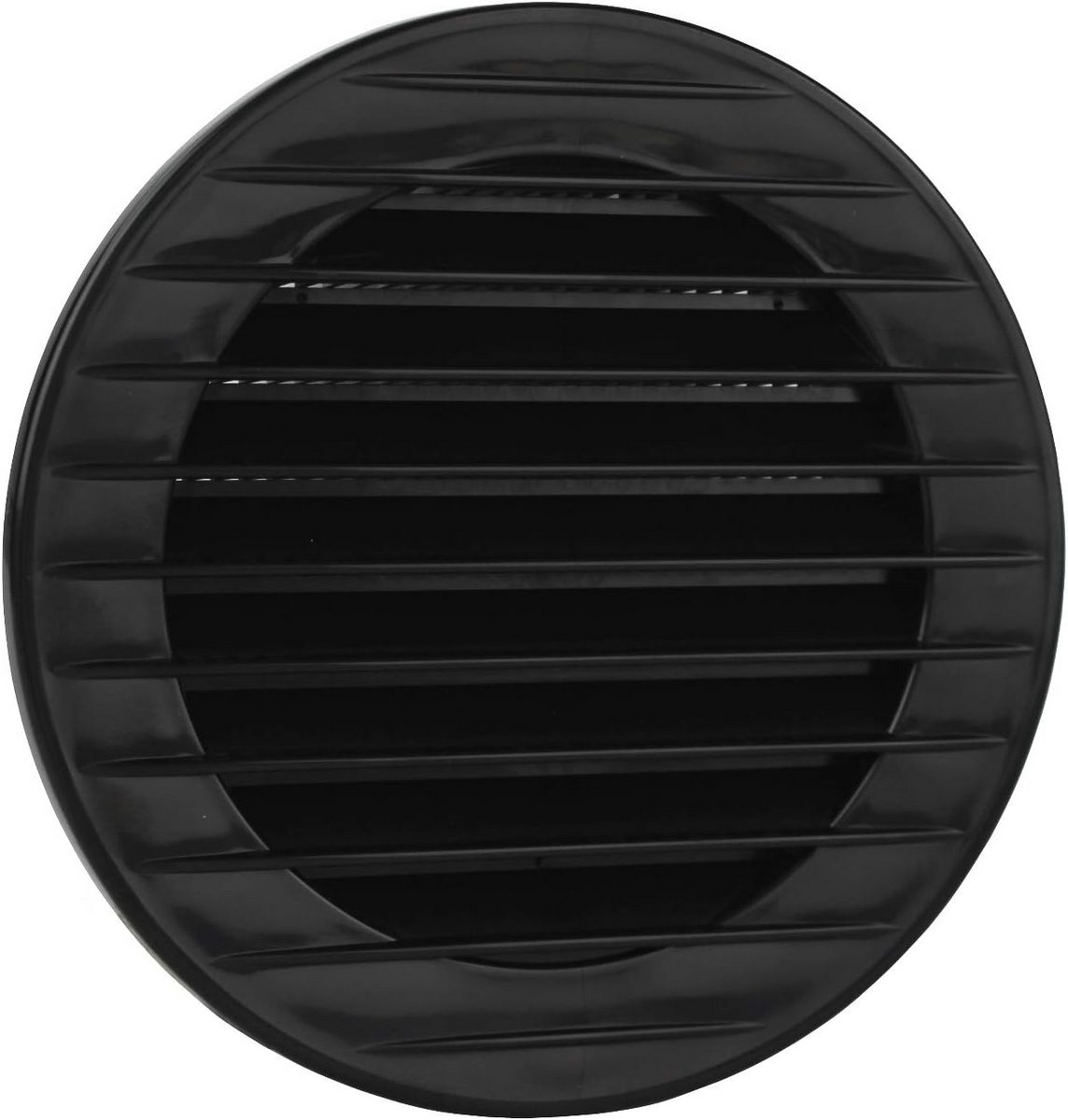 Ventilatierooster - Ontluchtingsrooster - Luchtcirculatie - Geïntegreerd insectenrooster - Ø 90 mm - Zwart