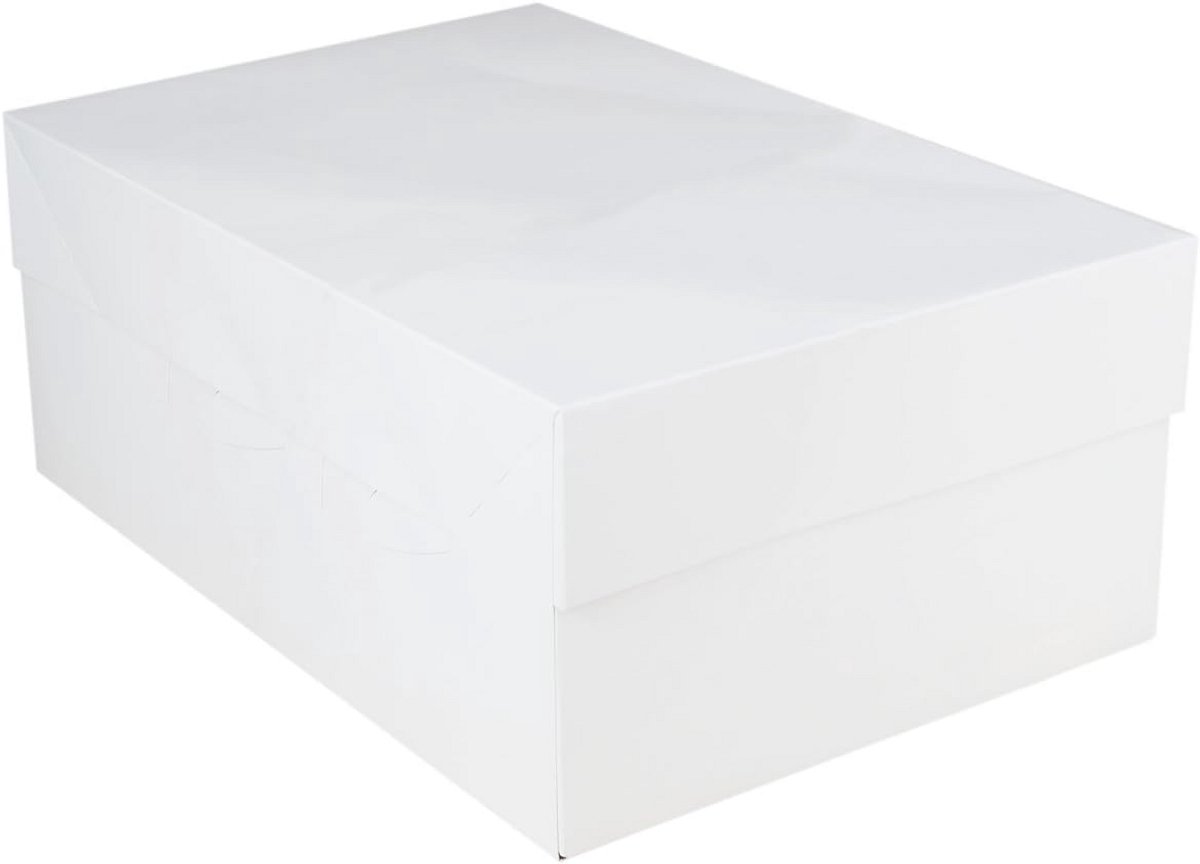 Taartdoos - Bakdoos Verpakking - Taart Vervoeren - Stevig Karton - 40x30x15 cm - Wit