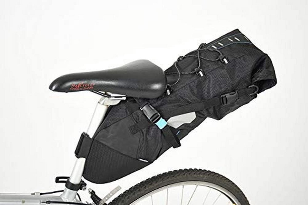 MTB Zadeltas - Fietsuitrusting - Onderweg - Waterdicht PVC - 7 Liter - Zwart