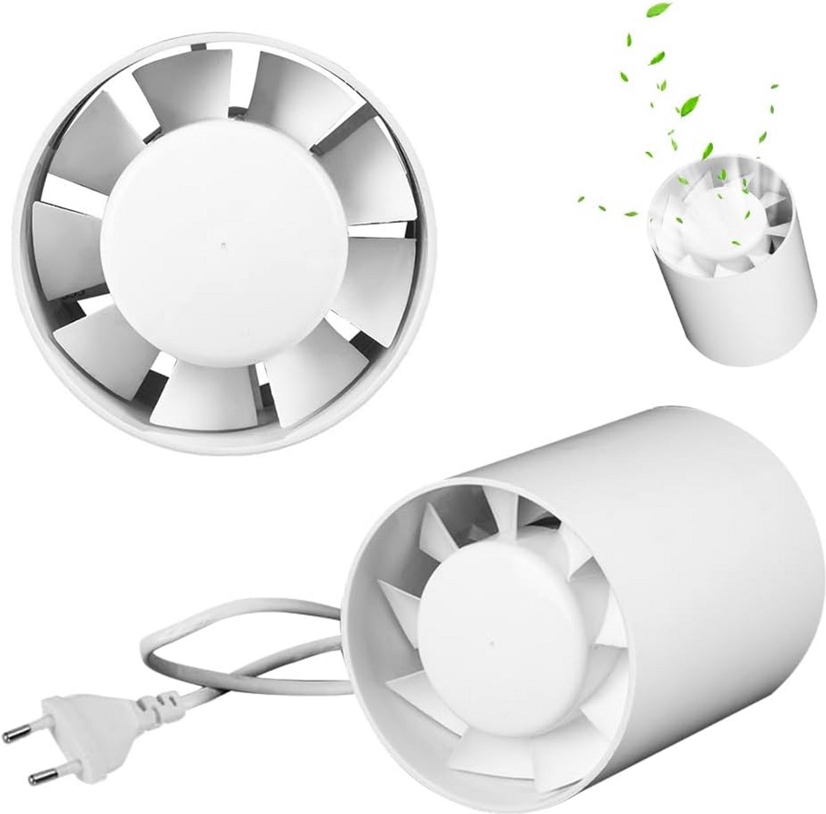 Buisventilator - Afvoerventilator - Lucht Verversen - Ultra Stil - 100 mm - Wit
