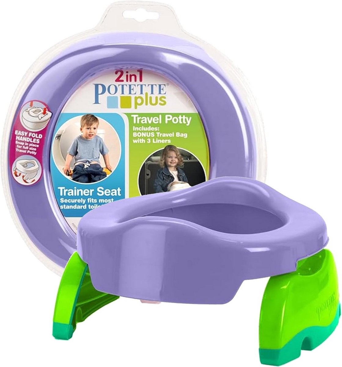 Potty Trainer - Reis Potje - Kind Zindelijk Maken - Dubbel Doel Ontwerp - 25 x 30 x 10 cm