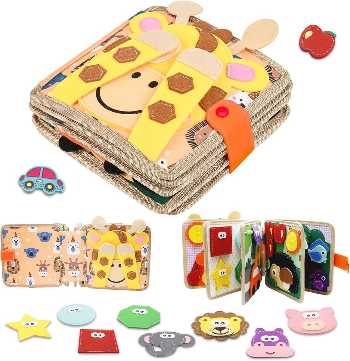 Kinder Leerboek - Activiteitenboek Stoffen - Ontwikkeling Stimuleren - Montessori Principes - 100 x 390 gram - Multicolor