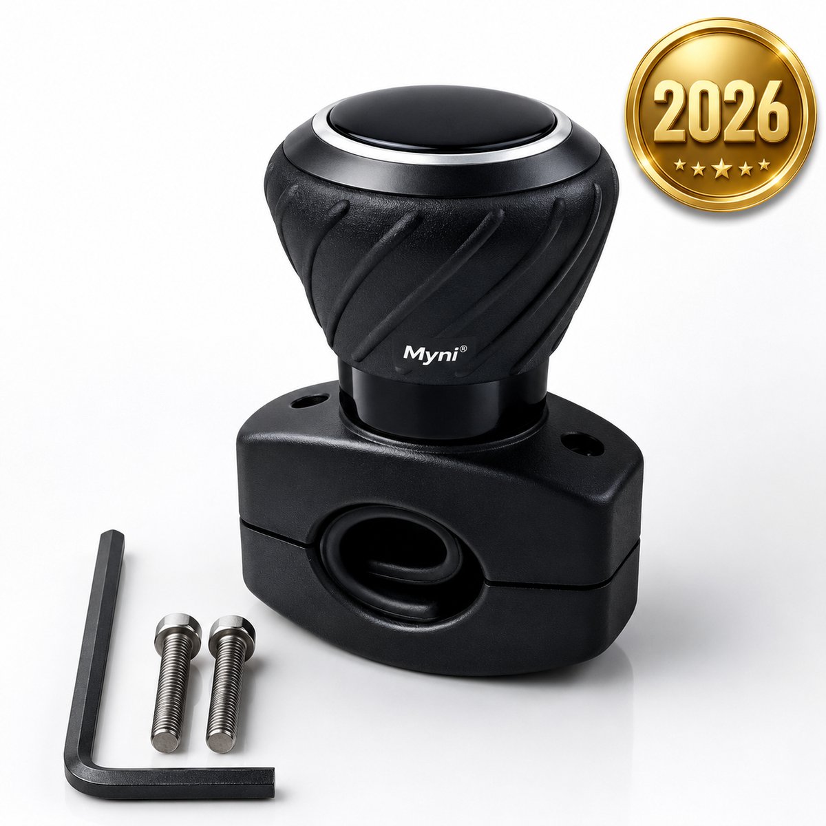 Universele Stuurknop Spinner - Extra Grip & Soepel Sturen - Voor Auto, Vrachtwagen, Tractor en Vorkheftruck - Zwart
