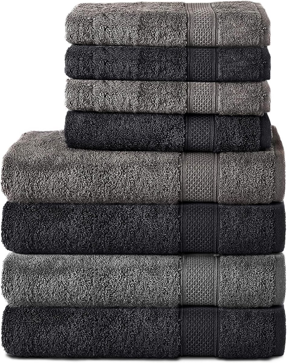Handdoekenset Katoen - Bad- en Douchehanddoeken - Badkamer Luxe - Hoge Dichtheid - Set van