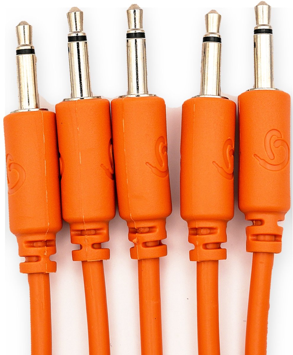 Bowl Modular - 15 patchkabels voor eurorack - recht - 15 cm - oranje