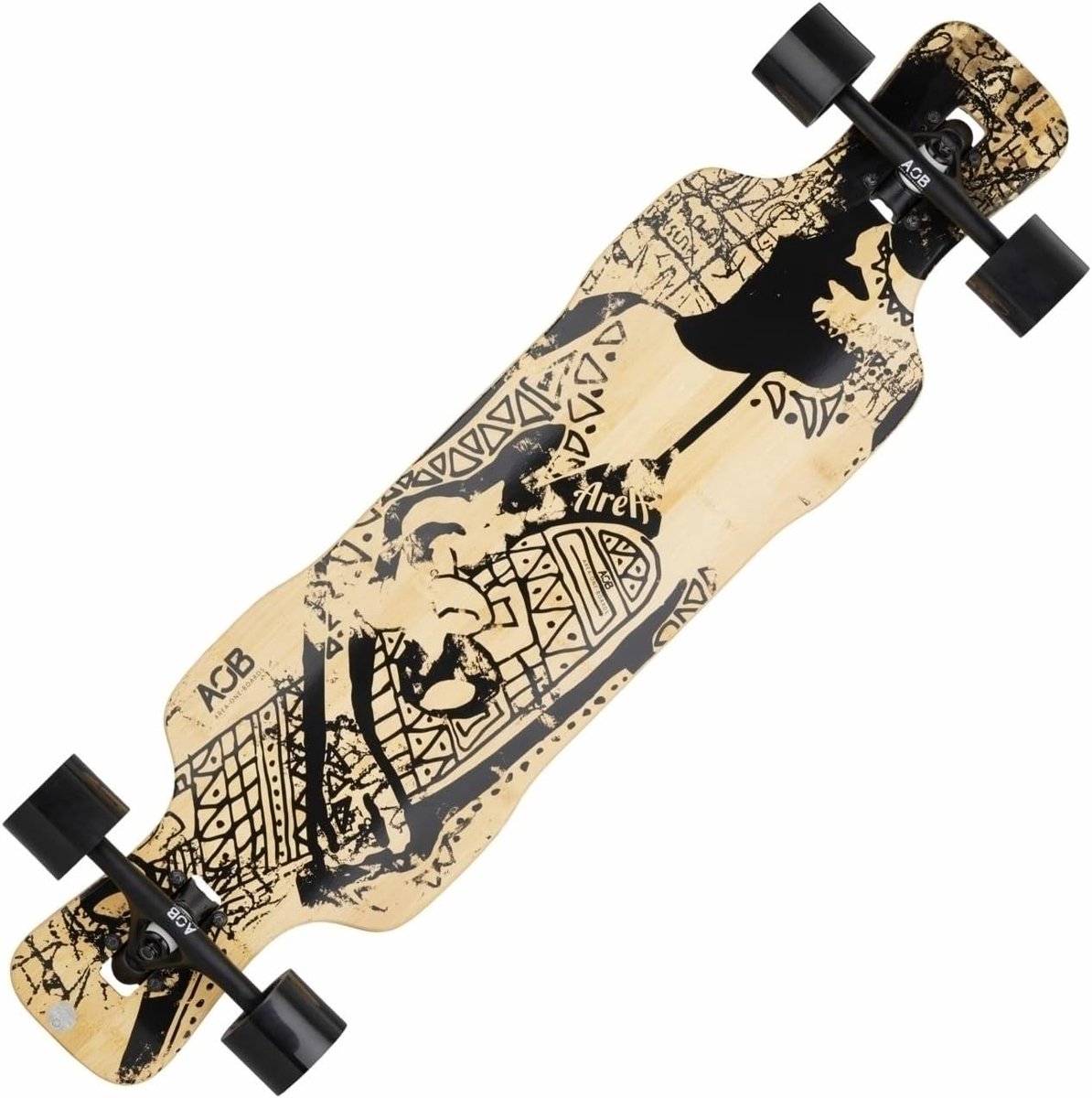 Longboard Tribal Cruiser skateboard Recreatief cruisen Drop Thru montage 98 cm lang met patroon
