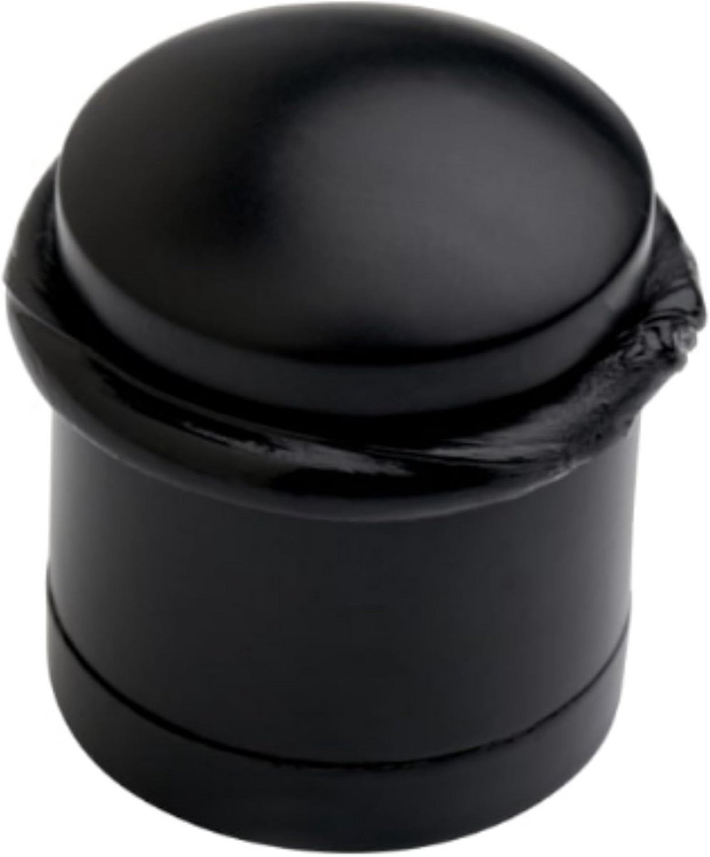 Deurstopper Metaal - Vloer Stopper - Deuren Opvangen - Met Rubberbeschermer - 70 mm Hoog - Zwart