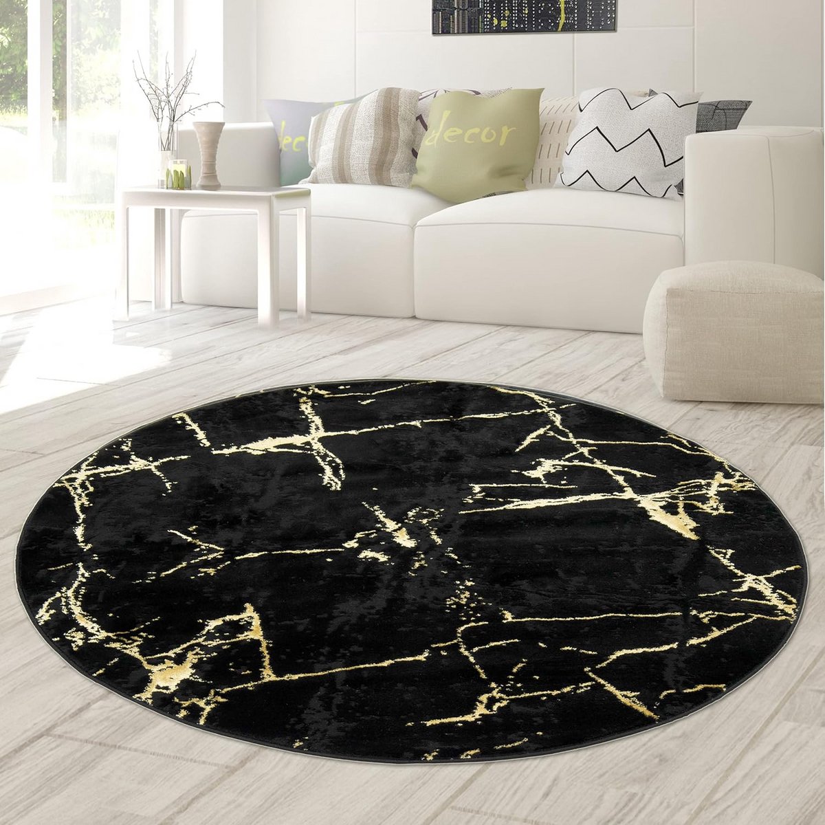 Design Vloerkleed - Marmerlook Kleed - Woonkamer Decoratie - Geschikt voor vloerverwarming
