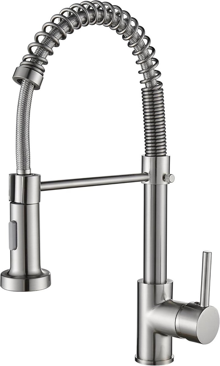 Keukenkraan - Spoelkraan - Snel Schoonmaken - Uittrekbaar en Draaibaar - 42 cm Hoog - Gebo