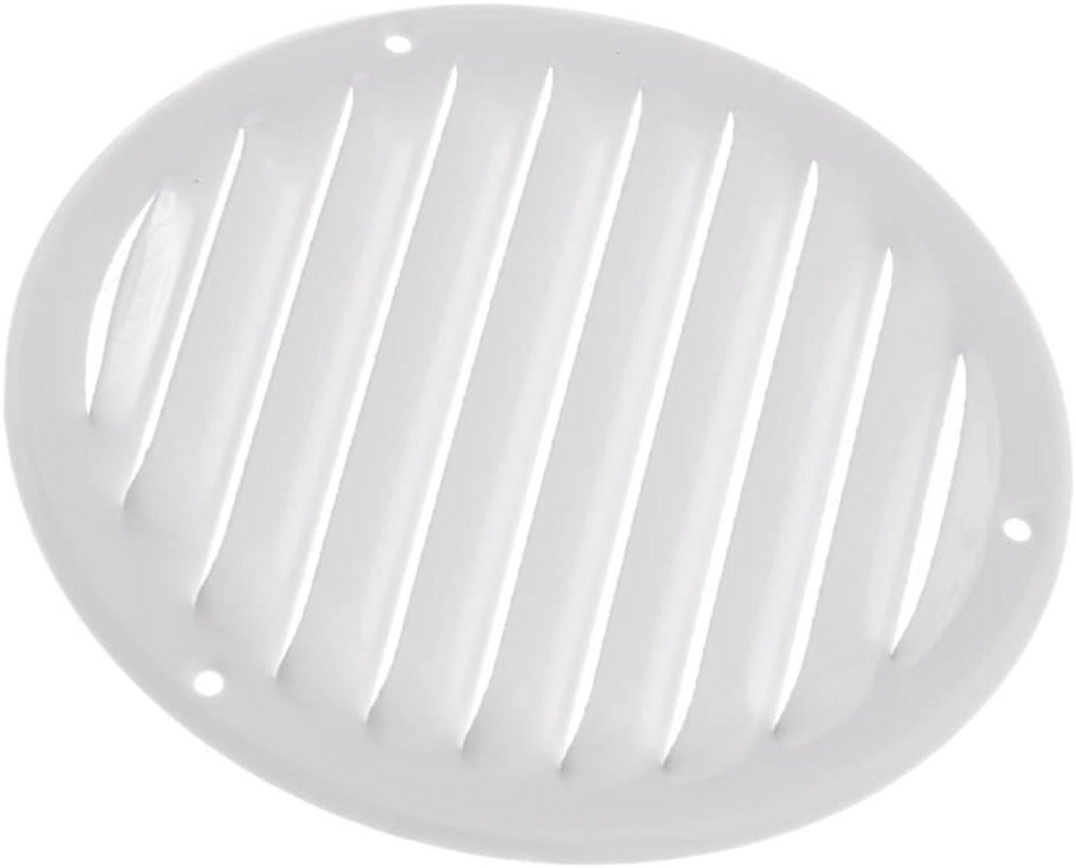 Ventilatierooster Insectenhor - Luchtstroom rooster - Verse lucht - Met insectenhor - Ø 125mm - Wit