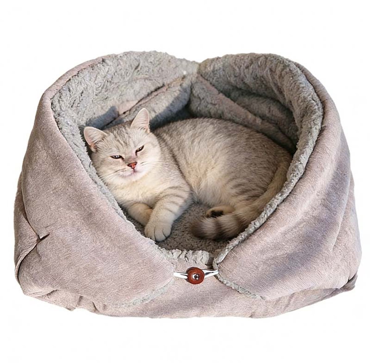 Huisdierenbed - 80x60 CM - Wasbaar En Opvouwbaar - Zachte, Luchtige Pet Mat - Geschikt Voor Katten En Honden - Grijs