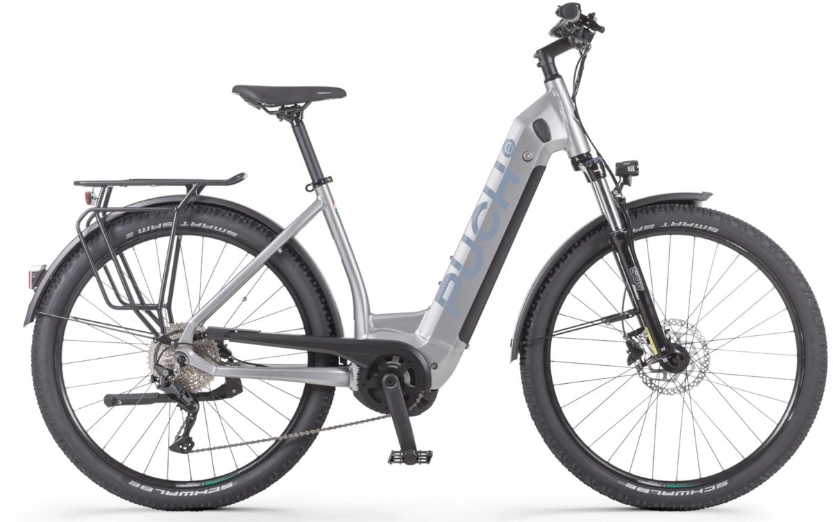Puch E-Maxi S+ Active Plus 500 - Elektrische Fiets - Mat Antraciet - Accu 500Wh - 250W Bosch Middenmotor - Shimano Nexus 8 Versnellingen - Hydraulische Remmenn
