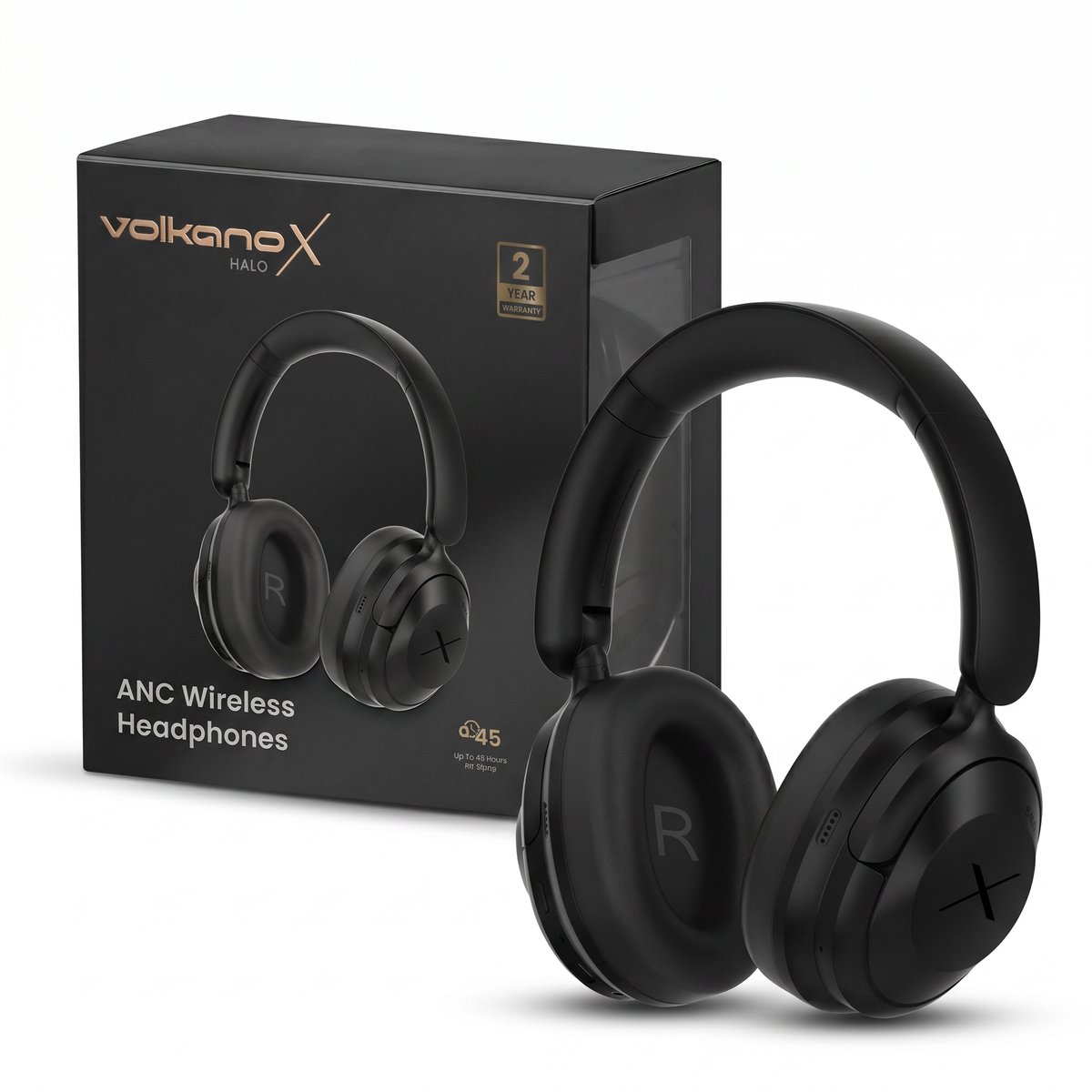 VolkanoX Halo - Bluetooth Koptelefoon - Hoofdtelefoon - Over Ear Koptelefoon - Active Noise Cancelling - Oplaadbaar - Bluetooth