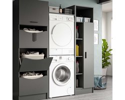 xonox.home Free wasmachinekast (B/H/D: 66x195x62 cm) in antraciet imitatie