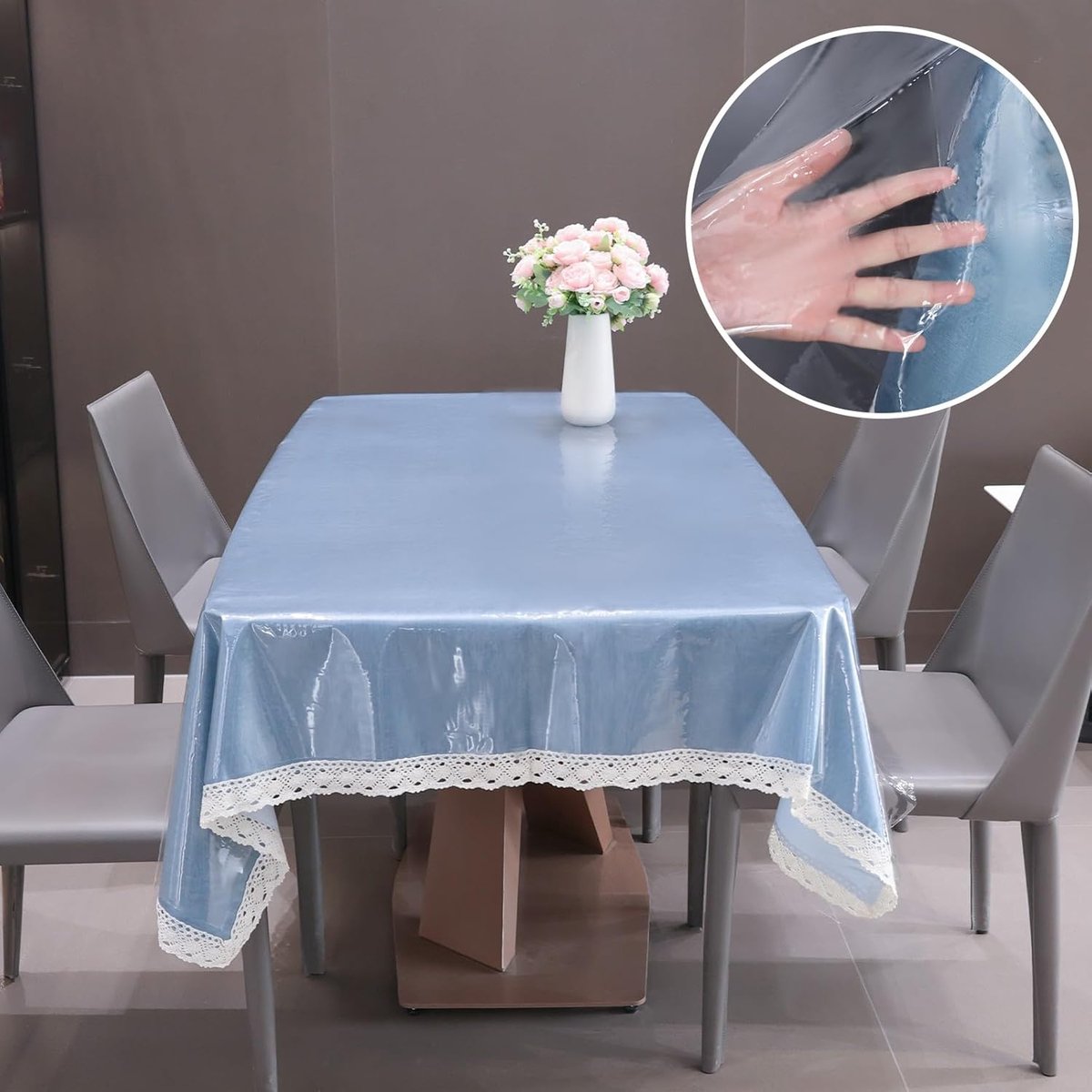 Transparant PVC Tafelkleed 100x140 cm - Waterdicht en Afwasbaar Tafelbescherming