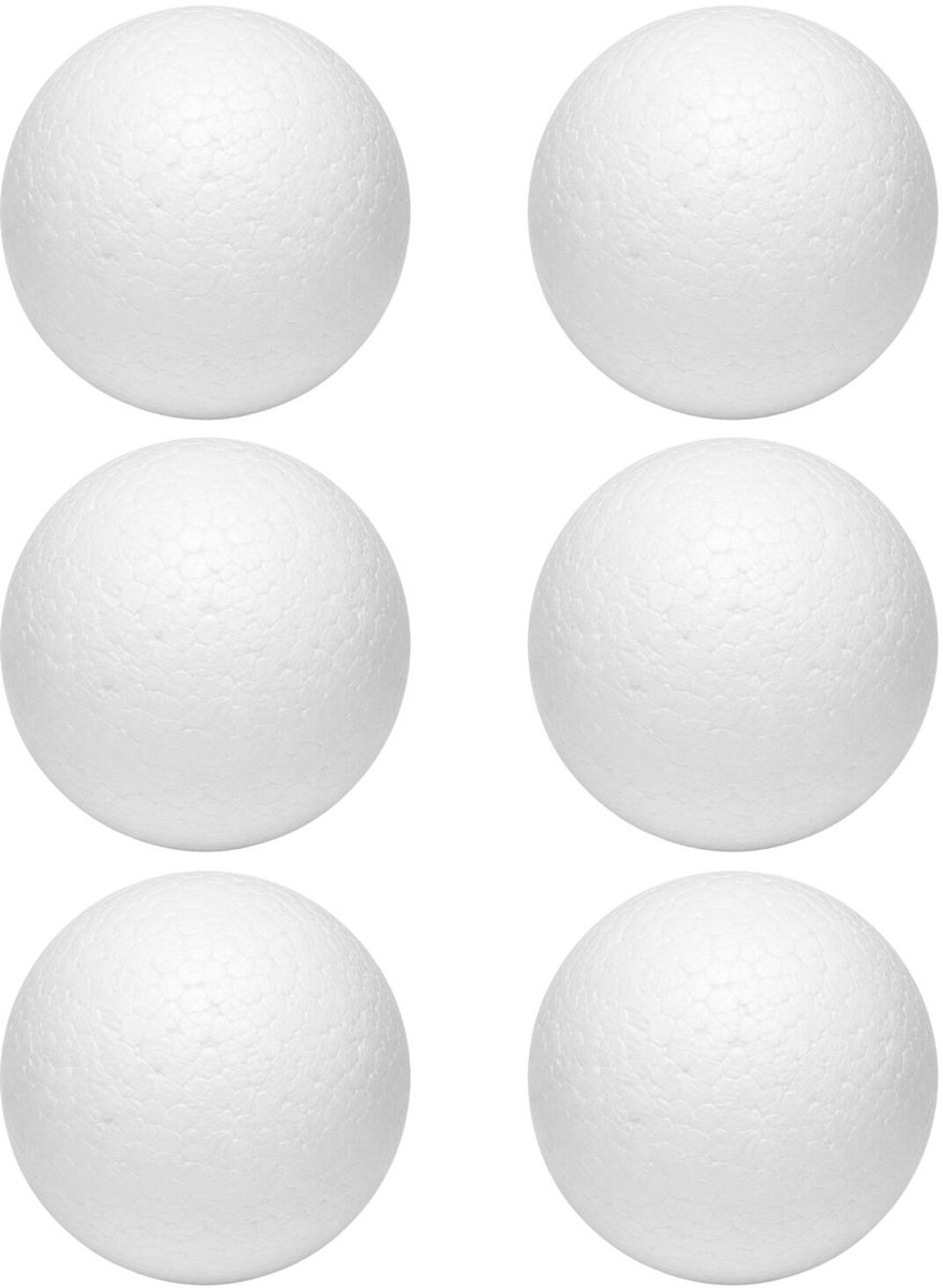 Piepschuim vormen bal - 6x - D10 cm -