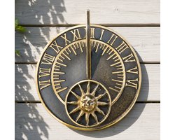 ZONNEWIJZER / VOOR AAN DE MUUR / BRONS / WANDHANGER