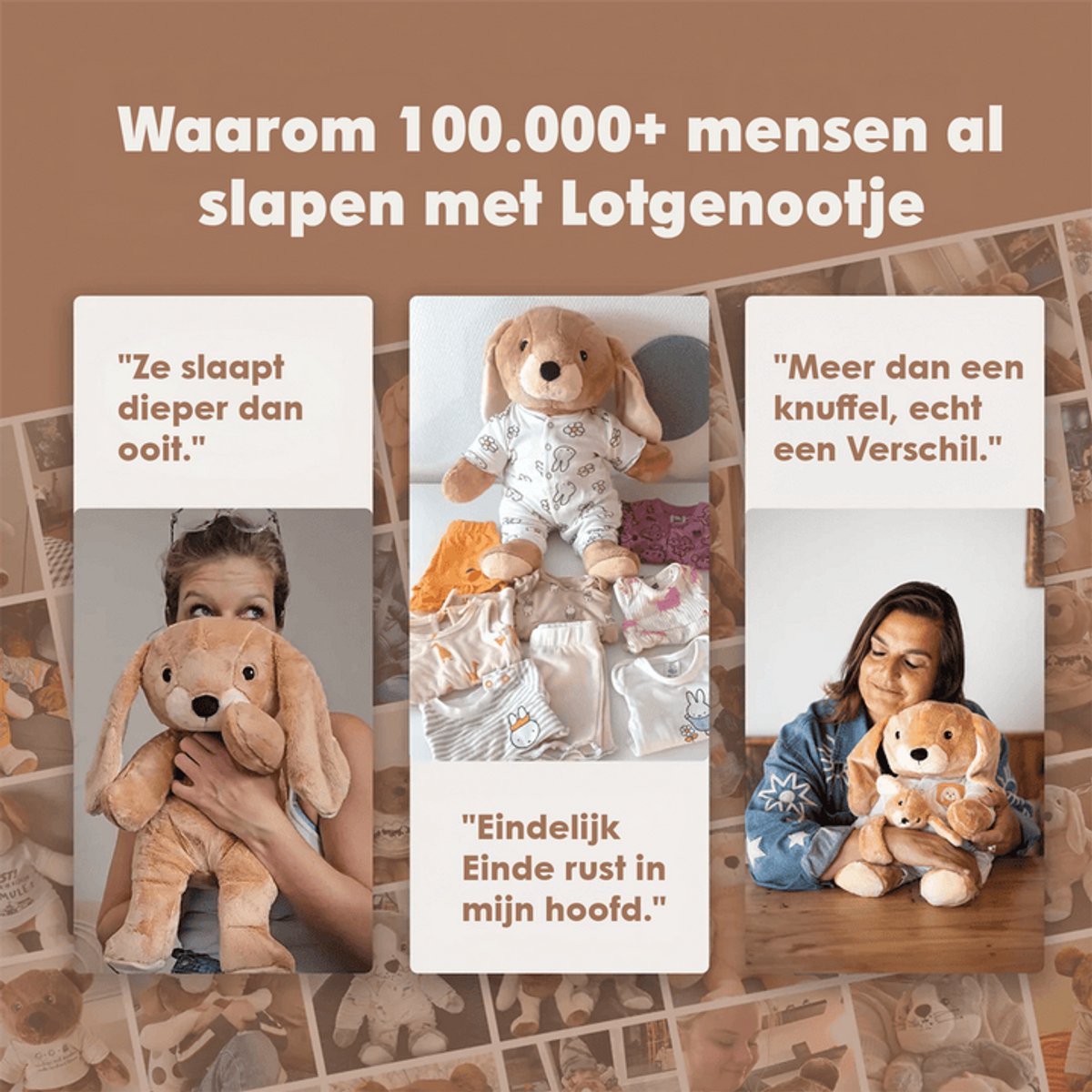 Lotgenootje Verzwaringsknuffel Konijn - 45cm/2kg - Verzwaarde Knuffel - Weighted Stuffed Animal - Sensorisch Speelgoed - Zware Knuffel Anxiety - Plushie — afbeelding 3