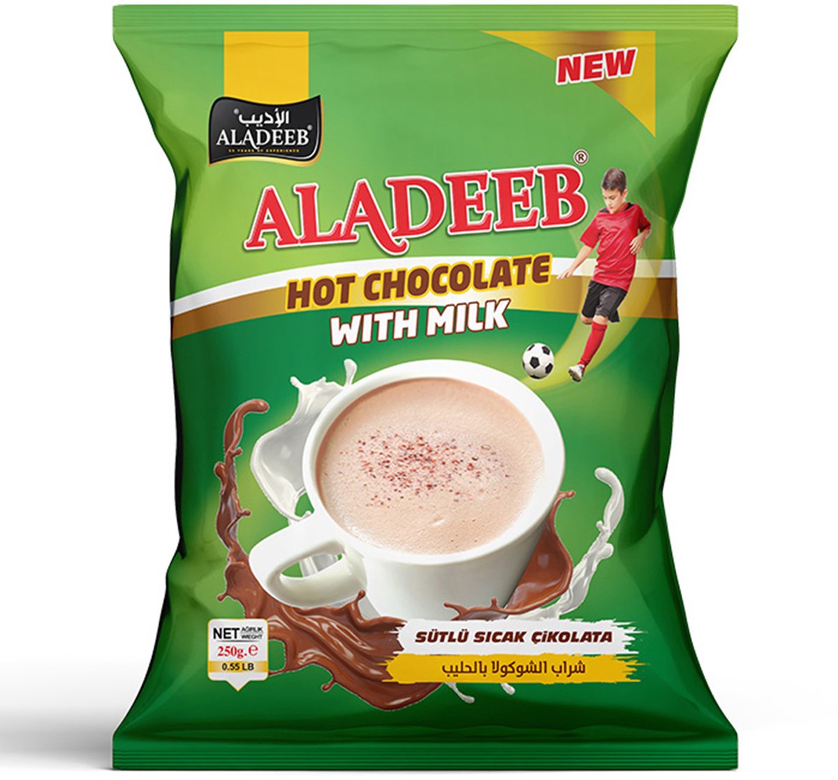 Aladeeb Premium - Warme Chocolademelk Instant Poeder - Hot Chocolate with Milk - 250 gr