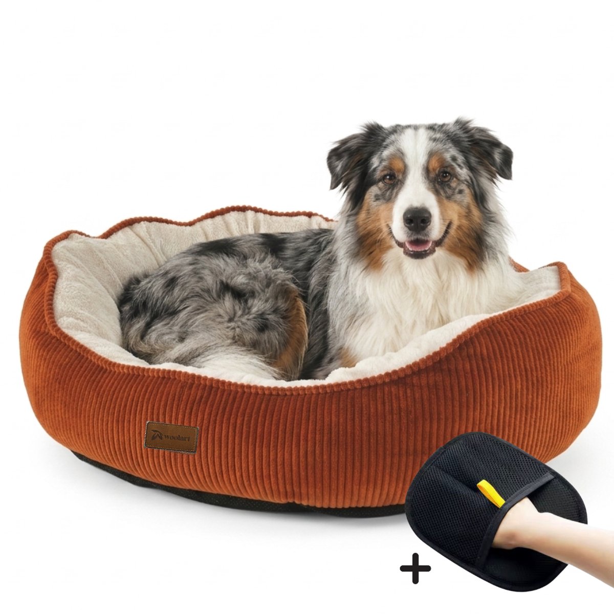 Woolart Hondenmand - Luxe hondenkussen - Wasbaar - Legend Maat XL - Terracotta
