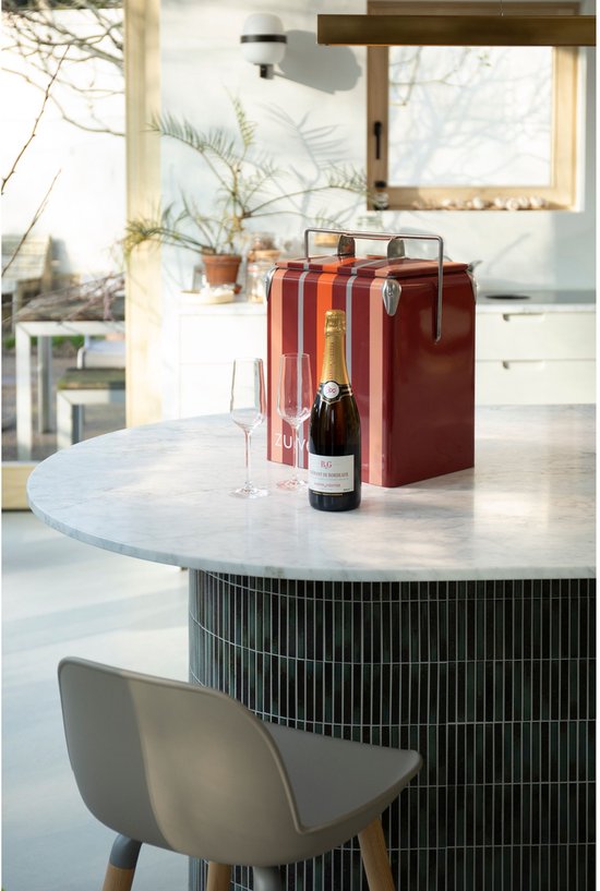 Zuiver Cooler Be Wine Koelbox Strepen Burgundy Rood van Merkloos — afbeelding 3