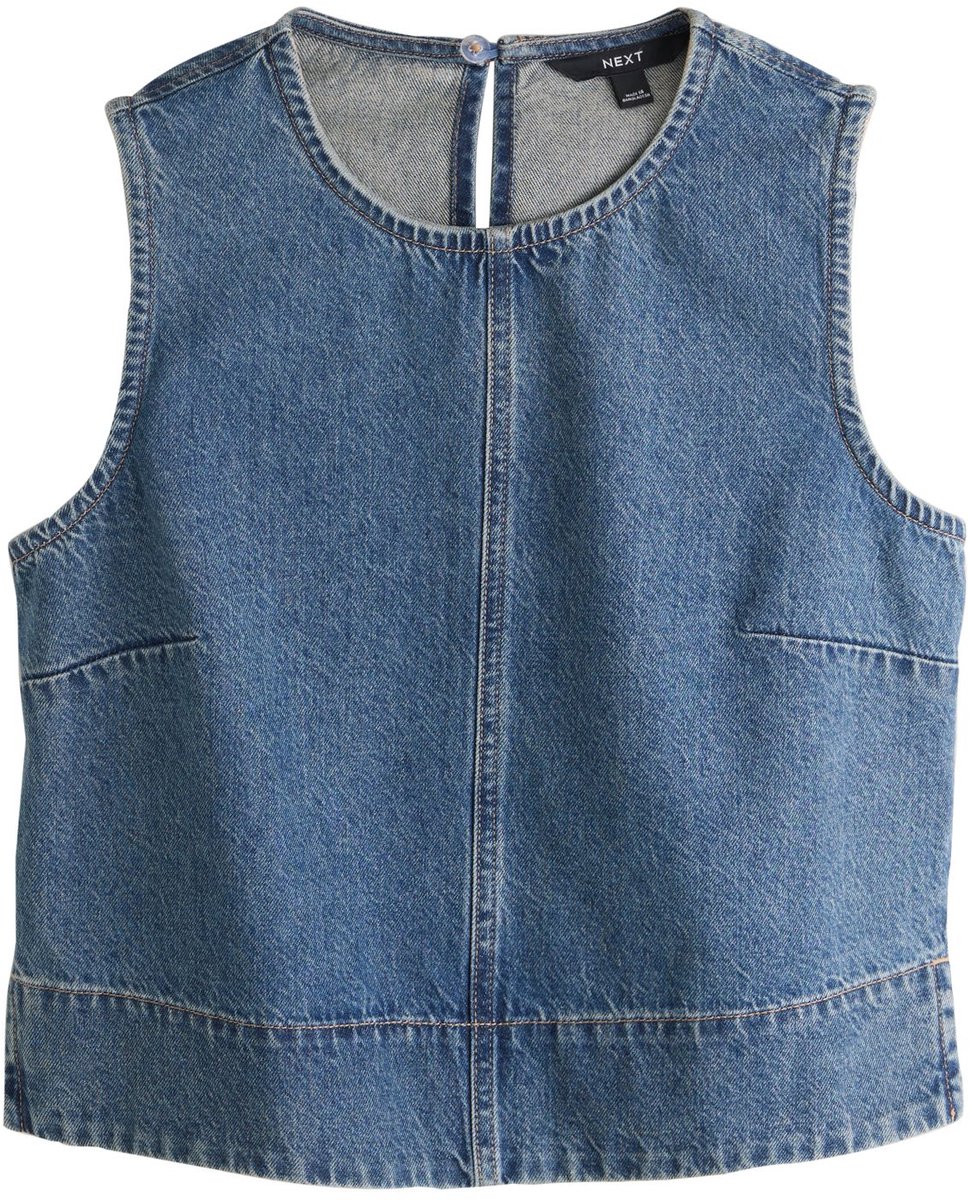 Next - Dames - Denim shelltop - Blauw