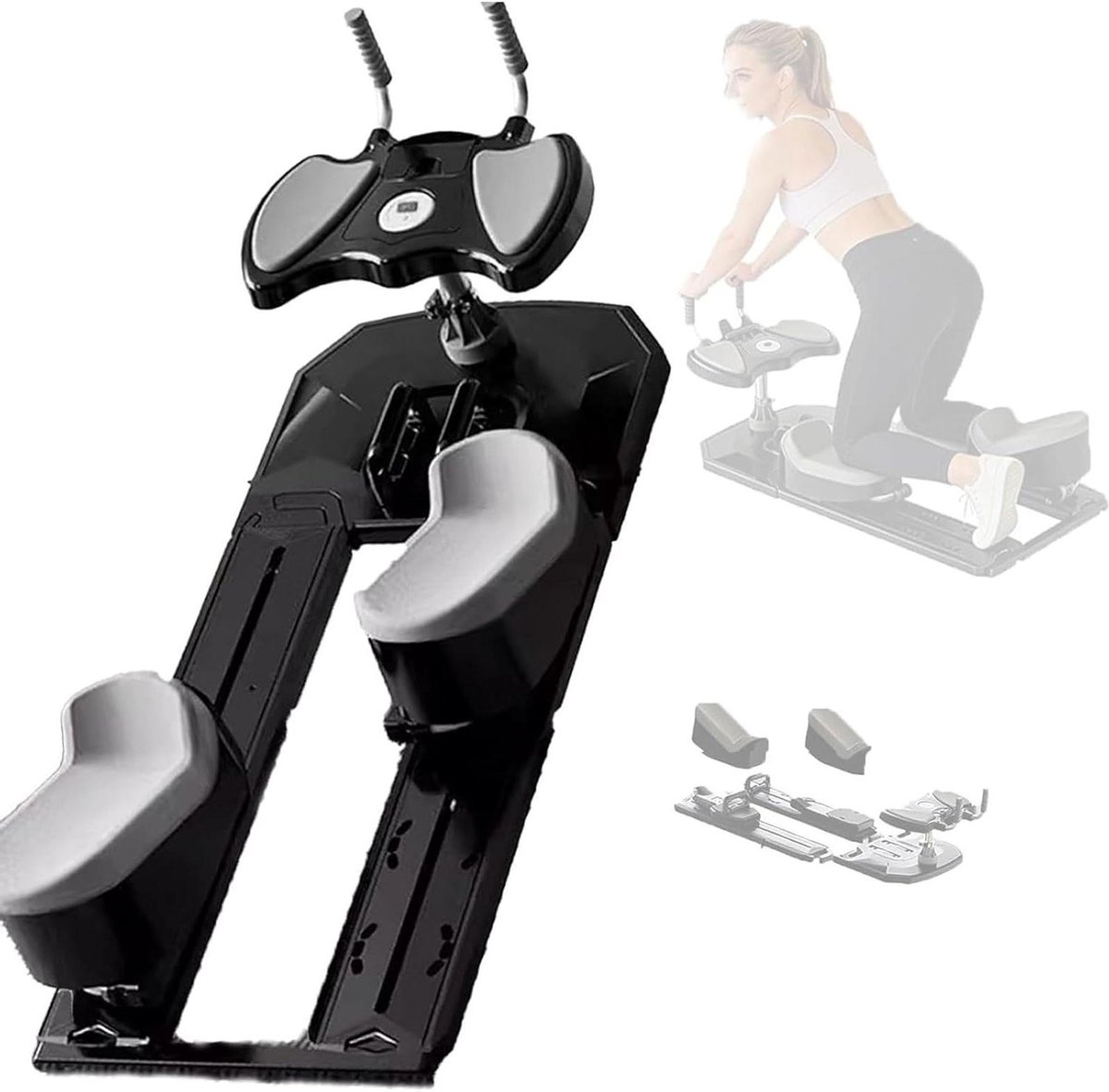 Rug Stretcher - Wervelkolom Trainer - Houding Verbeteren - 6-in-1 Multifunctioneel - Verstelbaar - Zwart