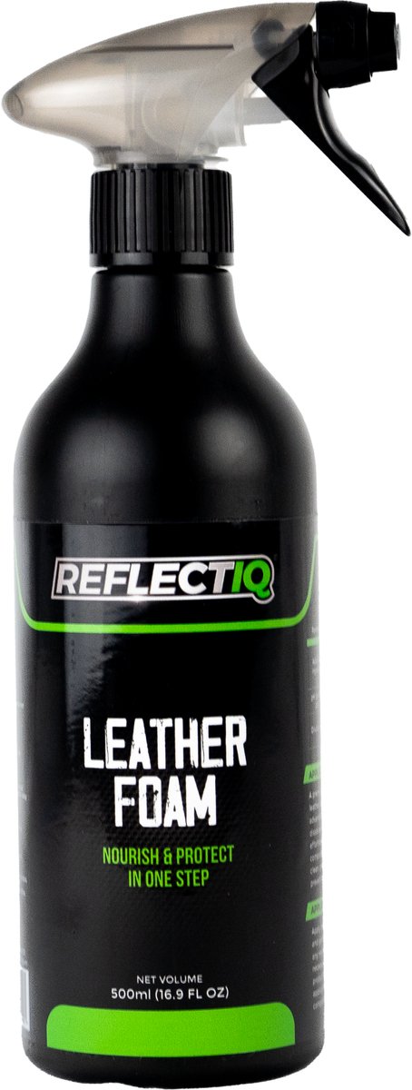 ReflectIQ Leather Foam pH 8 – 500 ml – Lederreiniger voor Leer, Suède, Nubuck en Eco-leder – Professionele Schuimreiniger