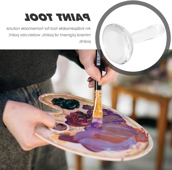 Grinding Masher voor Kleurpigmenten - Schilderbenodigdheden, Glas en Handmatige Molen Accessoires voor DIY Projecten en Scherpe Gereedschappen — afbeelding 4