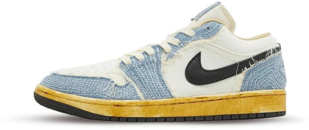 Jordan 1 Low SE WRMK Sashiko Denim - Maat 48.5
