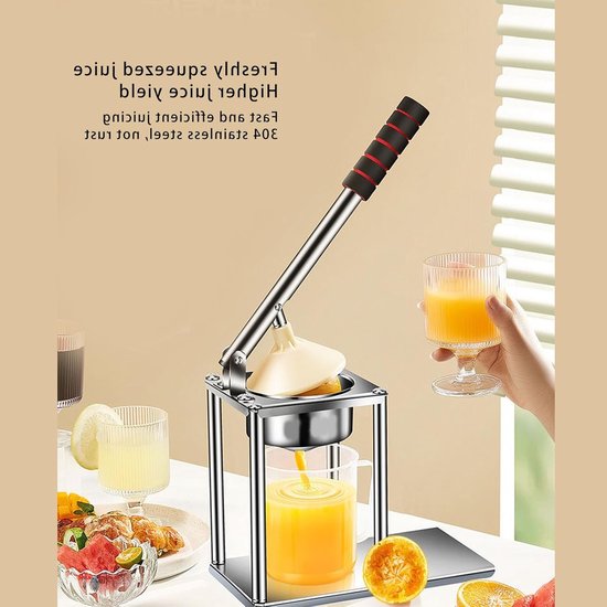 Multifunctionele Handpers voor Citrusvruchten - Sinaasappel, Citroen, Limoen, Granaatappel en Grapefruit Juicer met RVS Design — afbeelding 2