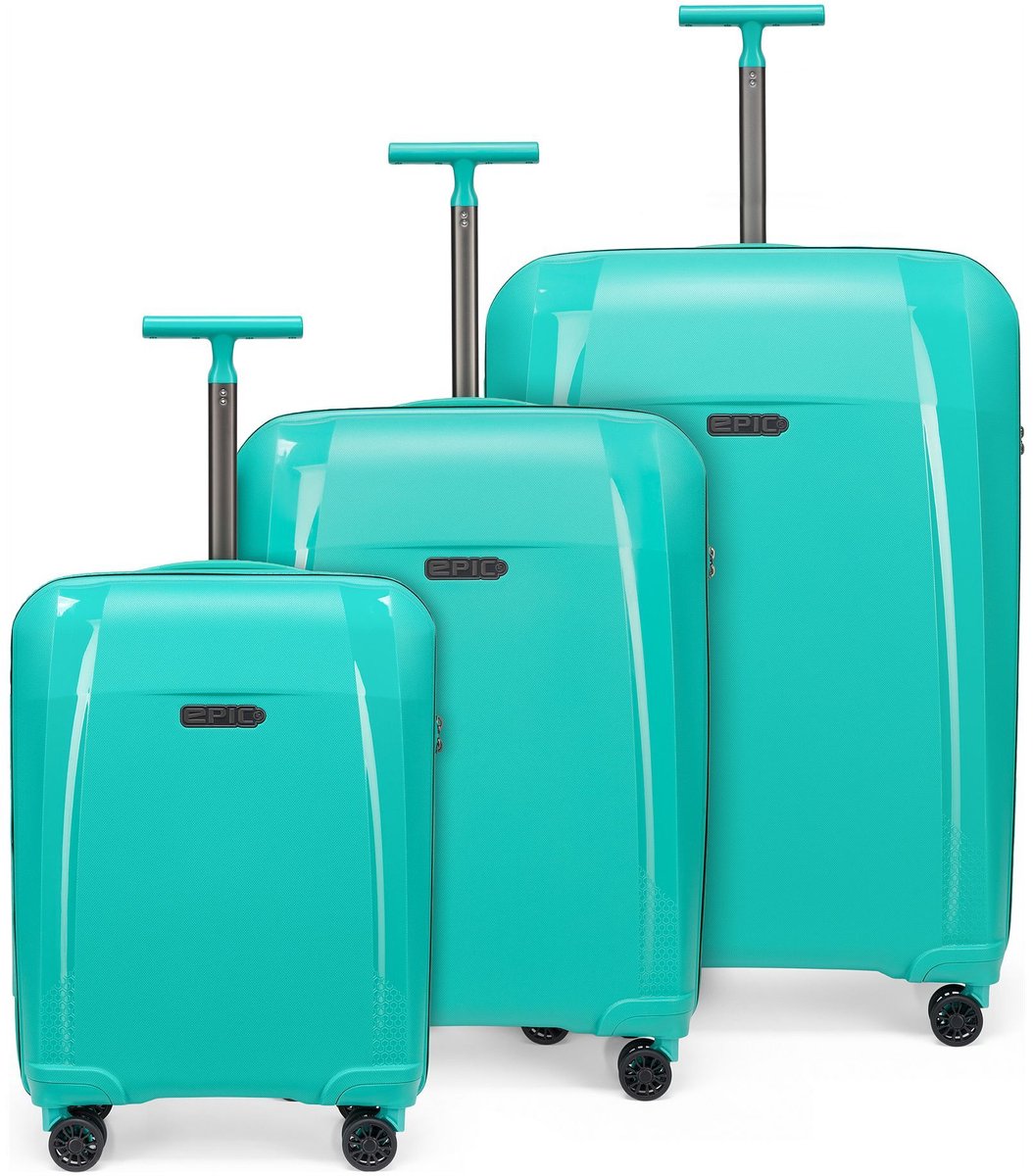 Epic Phantom SL 4 wielen Kofferset 3-delig - Harde bagage - TSA slot - vivid green