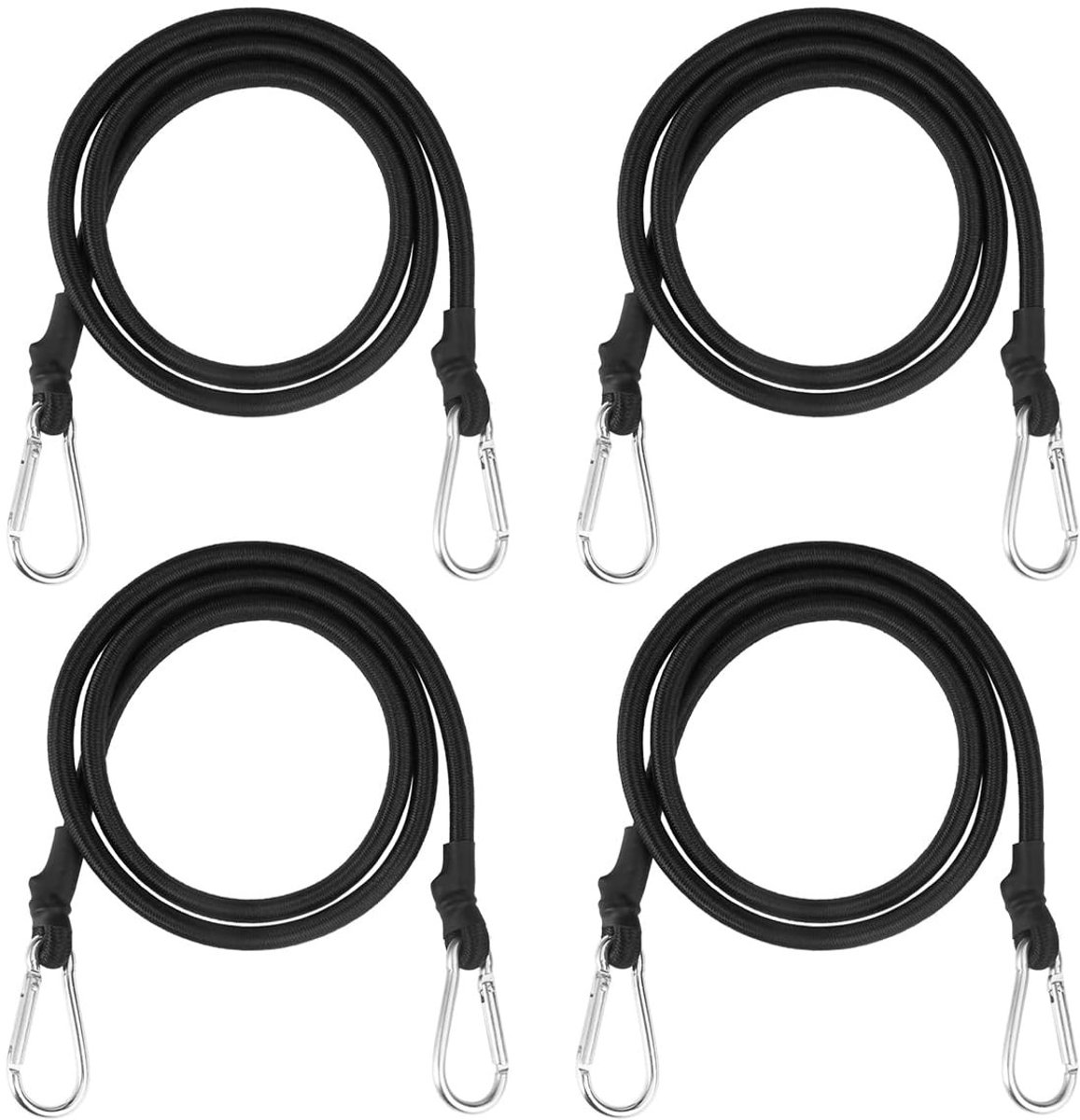 Cosensi- Spanbanden 100 cm - Rubberen Spanbanden - 4 Stuks - Bagagespanner - Geschikt voor Auto's/Vrachtwagens - Ideaal voor Buiten - Bungee Cord
