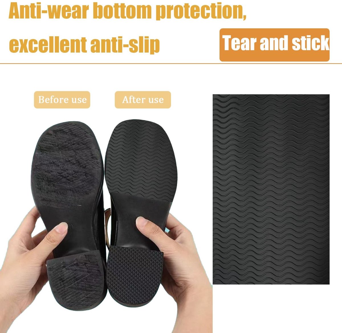 Cosensi- Antislipzolen 4-delig - Zelfklevende Rubber Pads - Schoenzoolbeschermer - Geluidsreductie - Bescherming tegen Slechte Zolen - Verlengde Levensduur - Schoenzolen