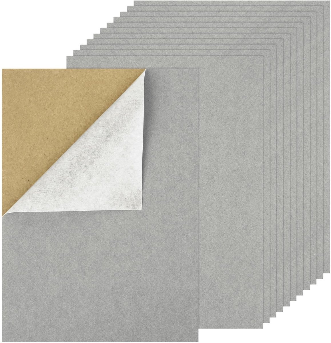 NTH products- Vilt 12 Stuks - Zelfklevend Fluweel - Grijs - Kunst en Ambachten - 30 x 21 cm - Slijtvast Materiaal - Fluwelen Stof